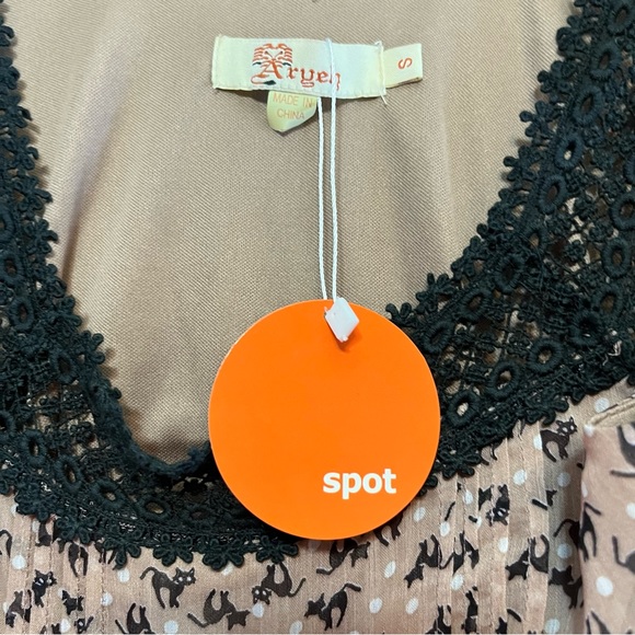 Aryeh Black Cat Dress Size Small NWT - Picture 7 of 13